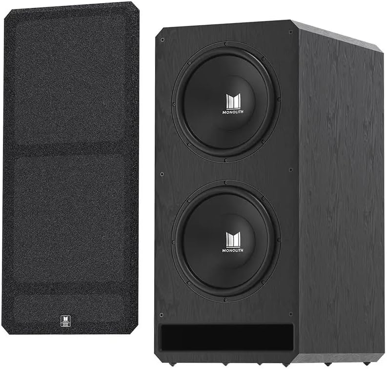 Photo 1 of Monolith M-215 THX Ultra Certified Powered Subwoofer - Dual 15-Inch, 2000-Watt Amplifier, Massive Output, Low Distortion, for Home Theater Systems, Black Ash Finish (NEED PICK UP TRUCK/ WILL BE LIFTED BY FORKLIFT)
 