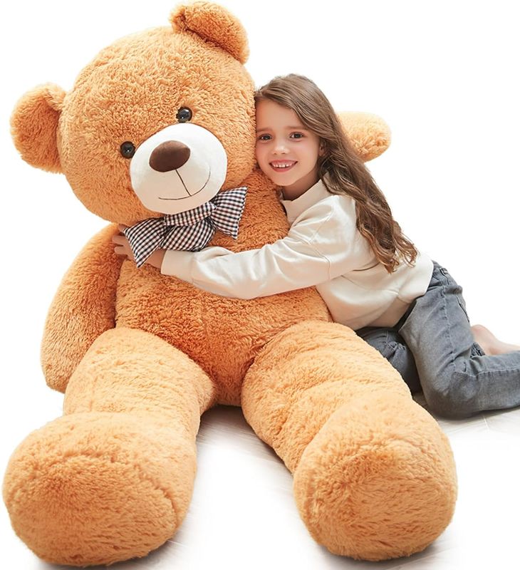 Photo 1 of MorisMos Giant Teddy Bear Stuffed Animals 55inch, Life Size Bear, Big Bear Plush for Girlfriend Valentine Christmas Birthday
