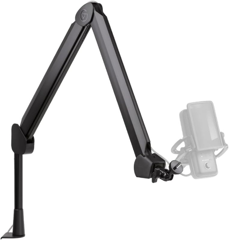 Photo 1 of Elgato Wave Mic Arm - Premium Broadcasting Boom Arm with Cable Management Channels, Desk Clamp,  Thread Adapters, Fully Adjustable, perfect for Podcasts, Streaming, Gaming, Home Office, Recording

