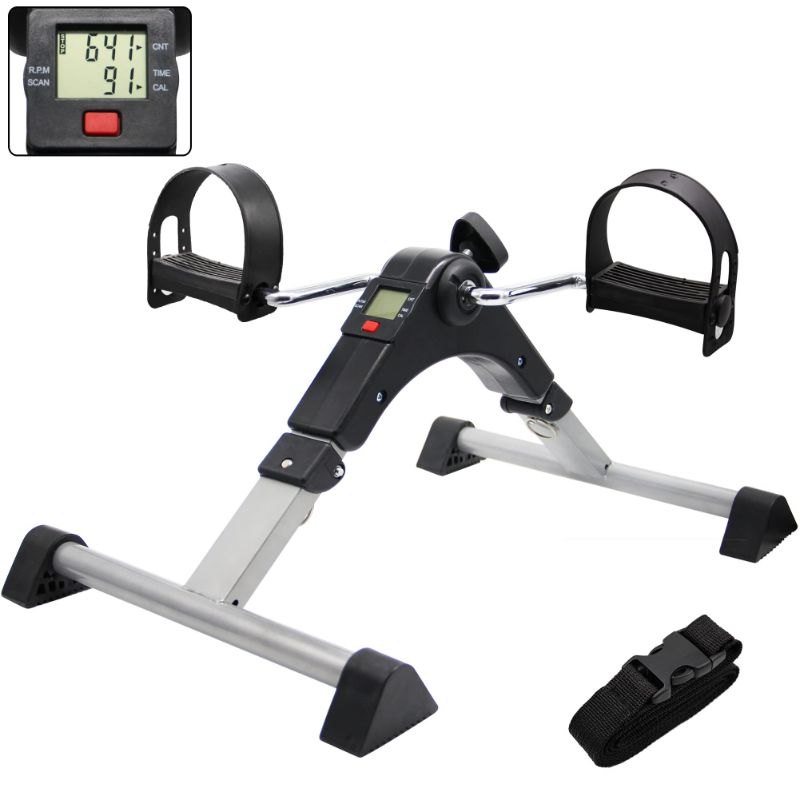 Photo 1 of Hausse Folding Exercise Peddler Portable Pedal Exerciser with Electronic Display, Black