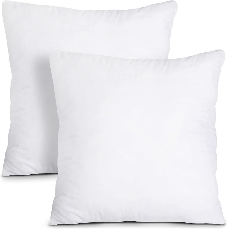 Photo 1 of Utopia Bedding Throw Pillows Insert (Pack of 2, White) - 24 x 24 Inches Bed and Couch Pillows - Indoor Decorative Pillows
