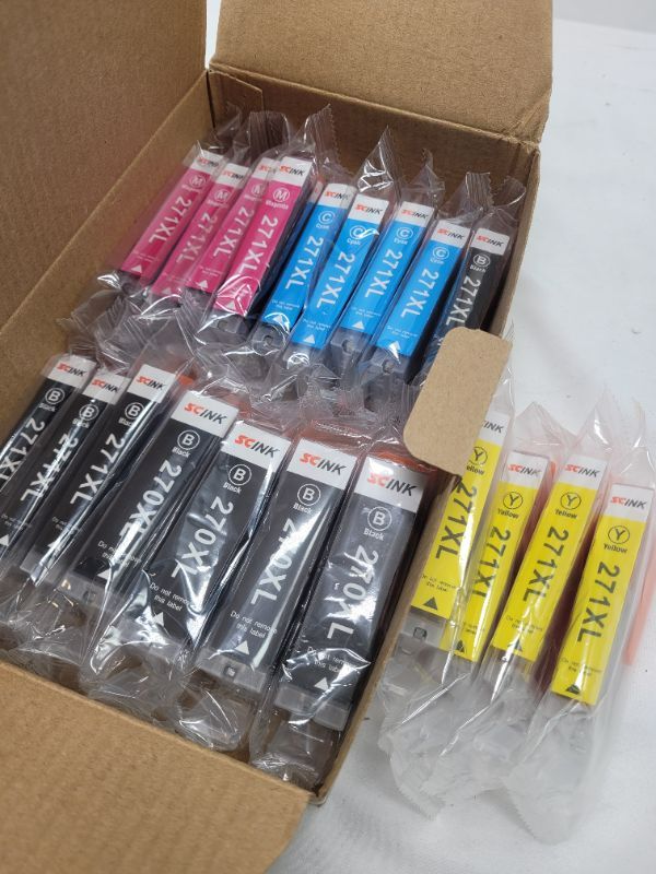 Photo 2 of SCINK 270XL 271XL 270 271 XL Ink Cartridges 5 Color 4 Sets Without Gray, Work with Pixma MG6820 MG6821 MG6822 MG5720 MG5721 MG5722 MG7720 TS5020 TS6020 TS8020 TS9020 (20Pack)