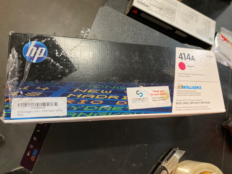 Photo 3 of HP 414A Magenta Toner Cartridge | Works with HP Color LaserJet Enterprise M455dn, MFP M480f; HP Color LaserJet Pro M454 Series, HP Color LaserJet Pro MFP M479 Series | W2023A