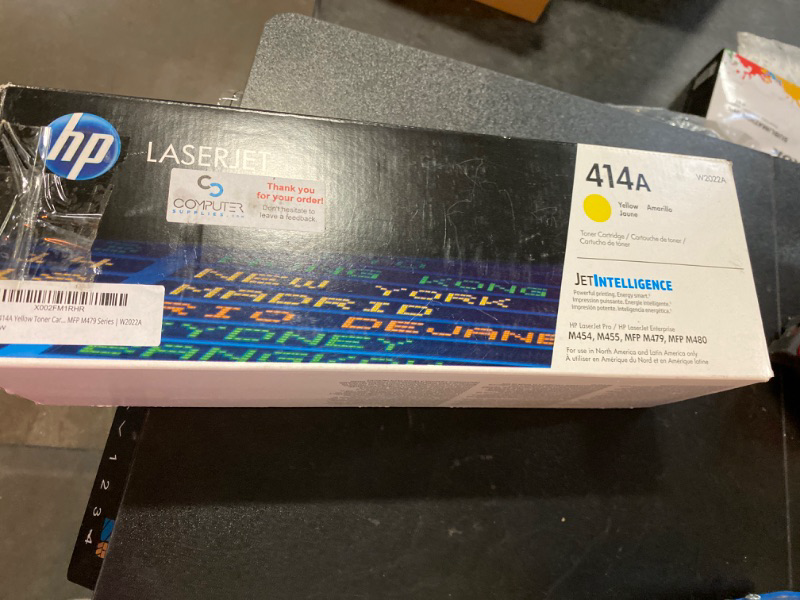 Photo 3 of HP 414A Yellow Standard Yield Toner Cartridge (W2022A), print up to 2100 pages