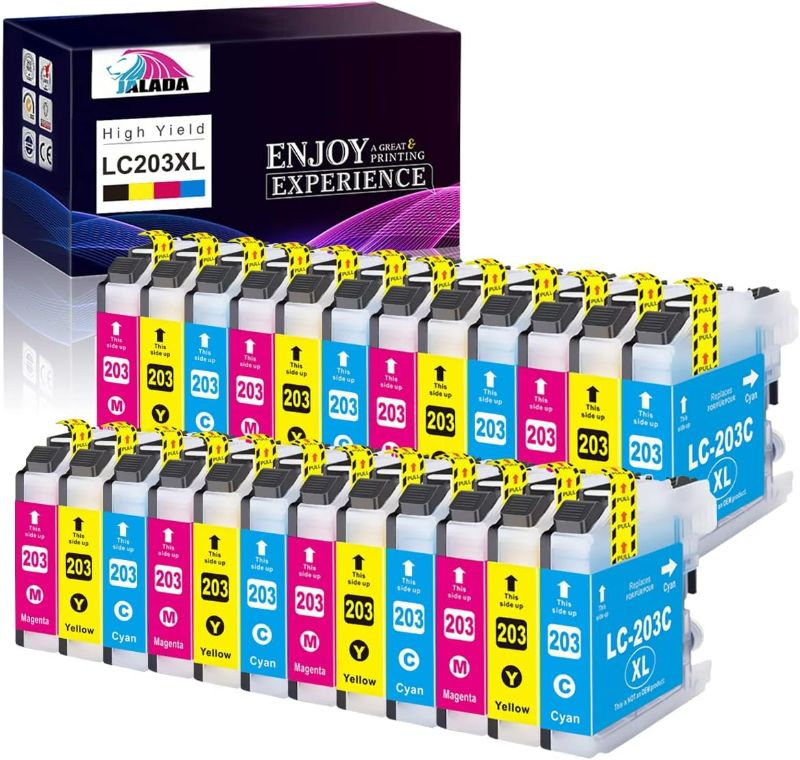 Photo 1 of Jalada Compatible Ink Cartridge Replacement for Brother LC203 LC203XL LC201 LC201XL High Yield for Brother MFC-J460DW J480DW J485DW J680DW J880DW J885DW MFC-J4320DW J4420DW J4620DW Printer