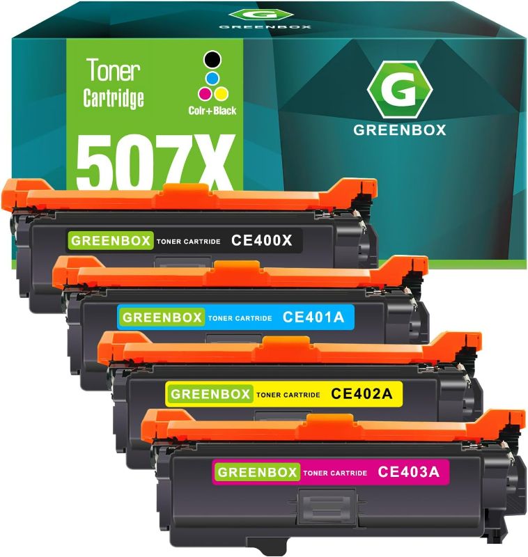 Photo 1 of GREENBOX Compatible Toner Cartridge Replacement (1 Black 1 Cyan 1 Magenta 1 Yellow)