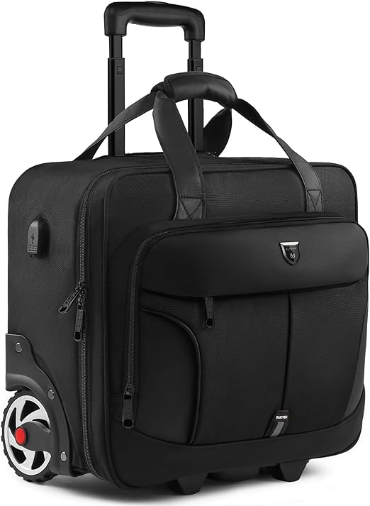 Photo 1 of RUCYEN Rolling Laptop Bag,Rolling Briefcase for Men & Women,Laptop Briefcase on Wheels,Carry On Bag for Business Travel
