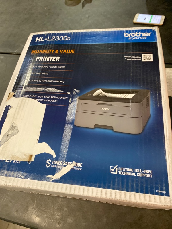 Photo 3 of Brother HL-L2300D Monochrome Laser Printer with Duplex Printing
