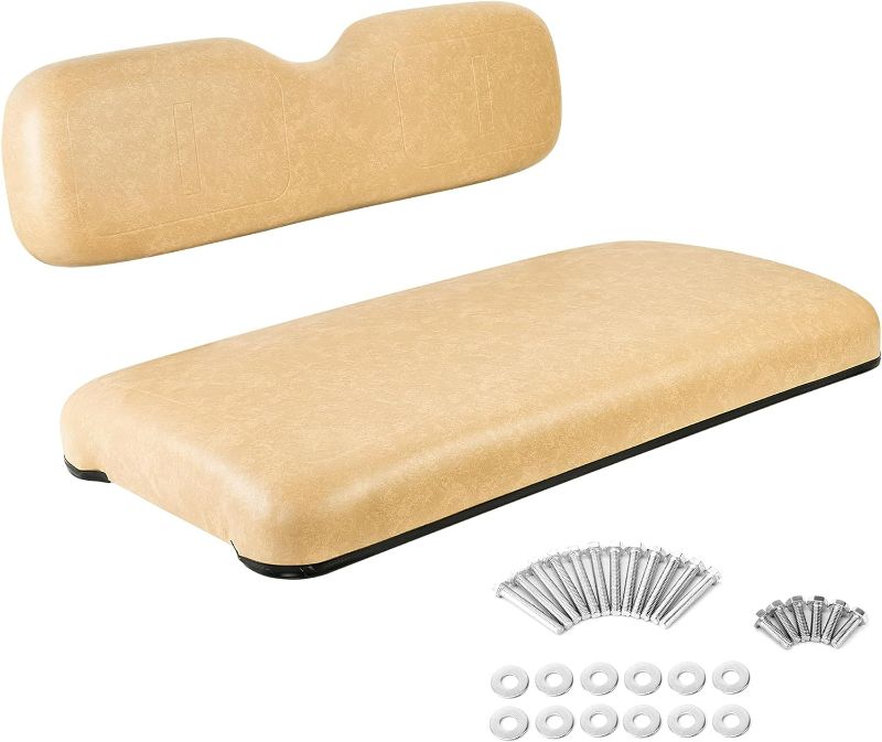 Photo 1 of 10L0L Front Seat Assembly Kit for EZGO TXT 1994-2013 Golf Cart, Factory Style Seat Cushions & Seat Back, Tan
