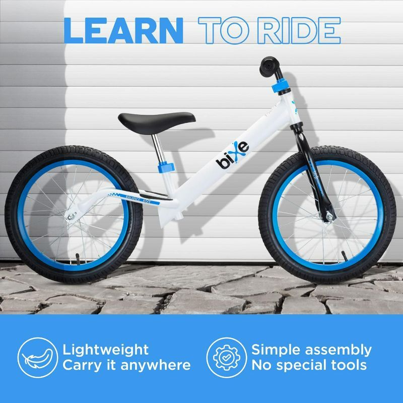 Photo 2 of Bixe Balance Bike: for Big Kids Aged 4, 5, 6, 7, 8 and 9 Years Old - No Pedal Sport Training Bicycle | 16inch Wheel Blue