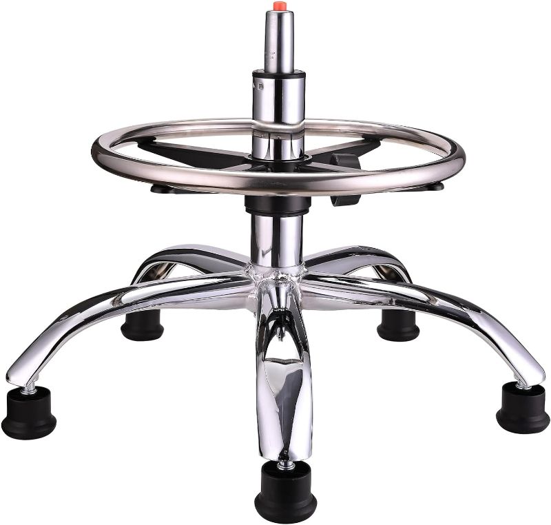 Photo 2 of uvce 18" Chrome Foot Rest Ring for Swivel stools Drafting Stool or Office Chair
