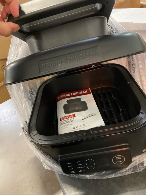 Photo 2 of George Foreman Beyond Grill™ 7-in-1 Electric Indoor Grill with Air Fry Technology, MCAFD800D, Black, Large