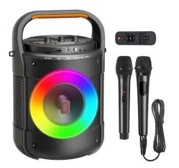 Photo 1 of JYX D12 Portable Karaoke Machine with 2 Microphones
