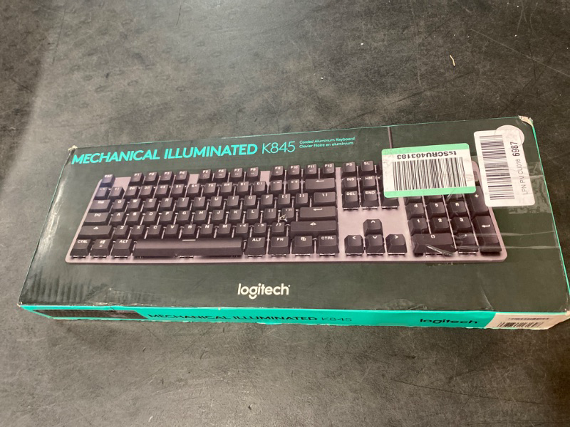 Photo 3 of Logitech K845 Mechanical Illuminated Keyboard, Strong Adjustable Tilt Legs, Full Size, Aluminum Top Case, 104 Keys, USB Corded, Windows (TTC Red Switches) TTC Red TTC Keyboard