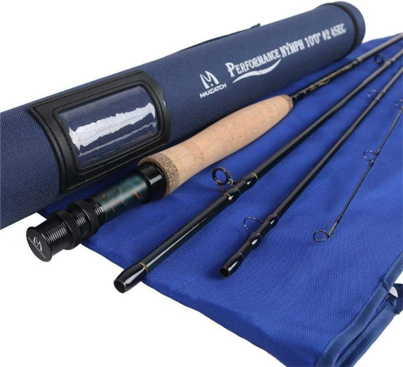 Photo 1 of M MAXIMUMCATCH Maxcatch Performance Nymph Fly Fishing Rod in 2/3/4wt: 10ft/11ft, IM10 Carbon, AAA Cork Handle, Rod Tube and Combo Set Available
