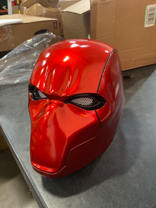 Photo 4 of Tiangong Red Hood Helmet Metallic Effect Red Hood Mask Deluxe Cosplay Prop for Fans Collector's Edition
