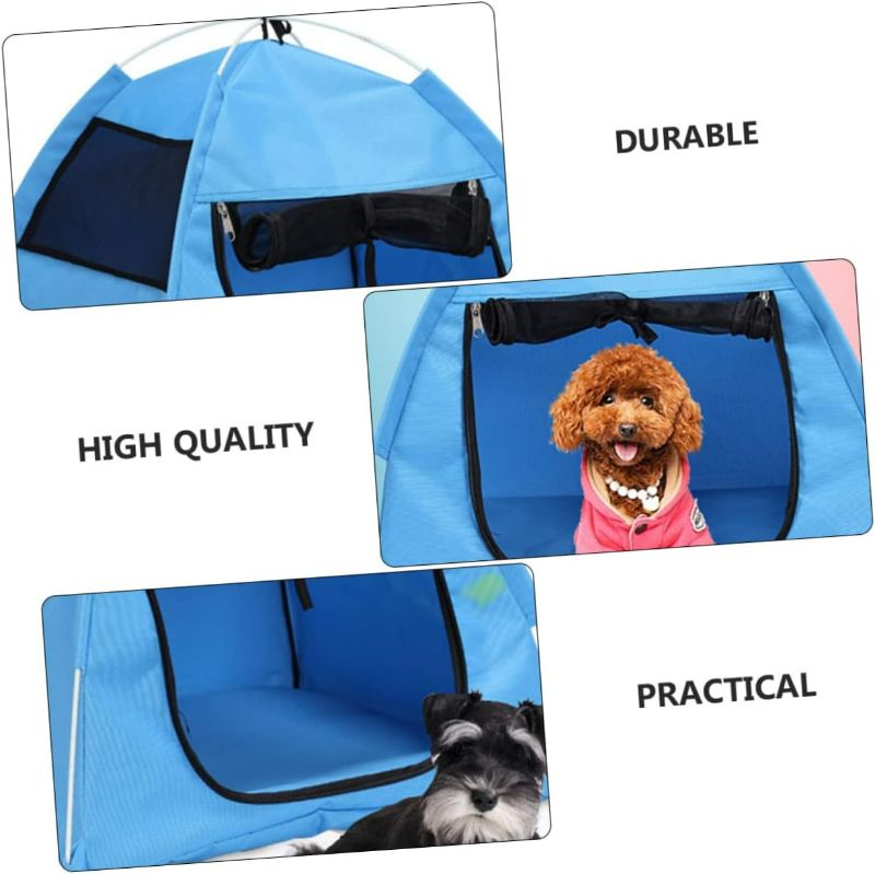 Photo 2 of Mipcase Pet Tent Pet Bird Soft Tent Kitten Cave Bed Puppy Houses Kennel Cat Tent Tents for Dogs Camping Indoor Tent Pet Zip Tent Cat Cube Mesh Tent Pet House Zipper Fabric Ferrets
