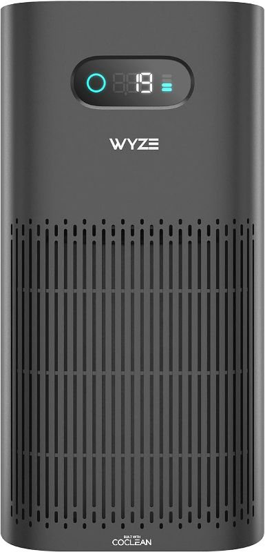 Photo 1 of Wyze Air Purifier with Formaldehyde Filter (Premium), for Home, 21db Quiet, HEPA 13, Elimination of common pollutants, Remove formaldehyde, Odors, Smoke, Pollen, Dust, Smart WiFi Alexa Google, Black
