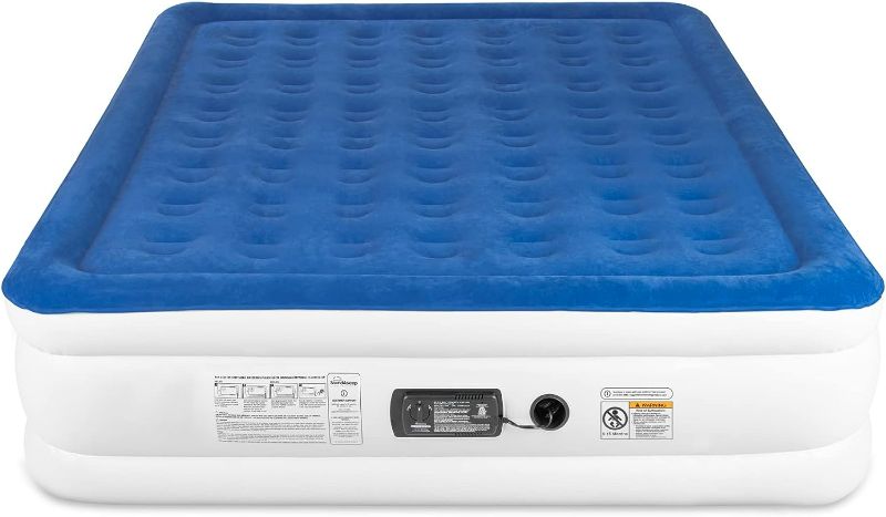 Photo 1 of SoundAsleep Dream Series Luxury Air Mattress with ComfortCoil Technology & Built-in High Capacity Pump for Home Camping- Double Height, Adjustable, Inflatable Blow Up, Portable - California King XL
