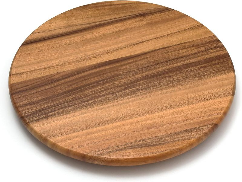 Photo 1 of Lipper International Acacia Wood 16" Lazy Susan Kitchen Turntable
