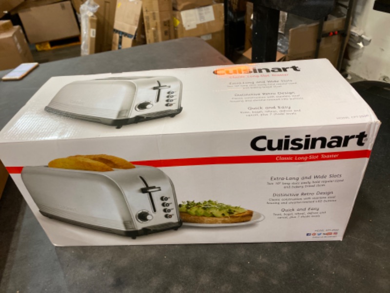 Photo 3 of Cuisinart CPT-2500 Long Slot Toaster, Stainless Steel, Silver, 2-slice long slot
