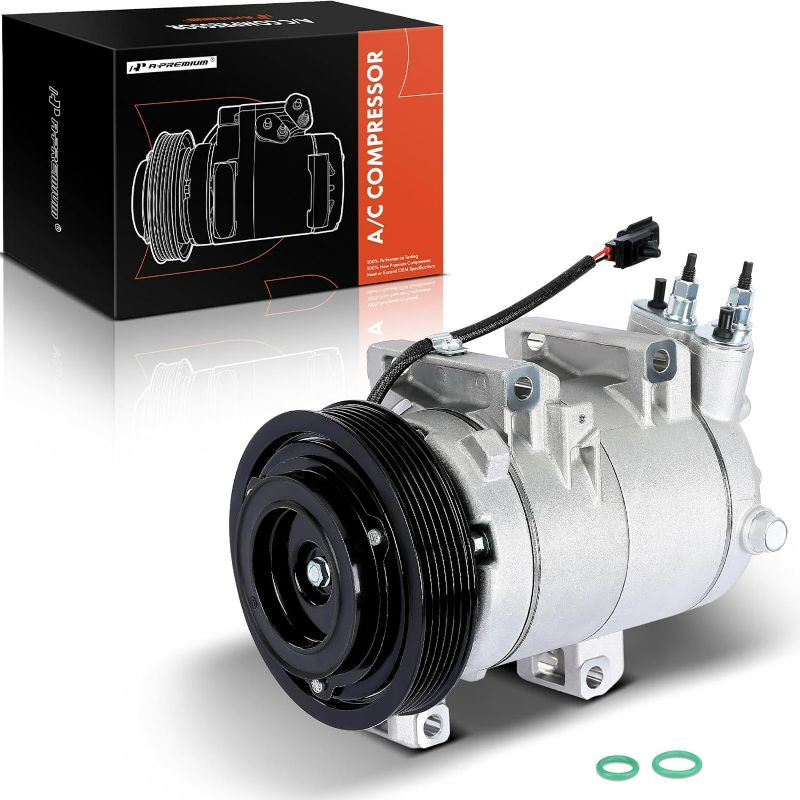 Photo 1 of A-Premium Air Conditioner AC Compressor with Clutch Compatible with Nissan Rogue 2008-2013, Rogue Select 2014-2015, L4 2.5L, w/One Plug
