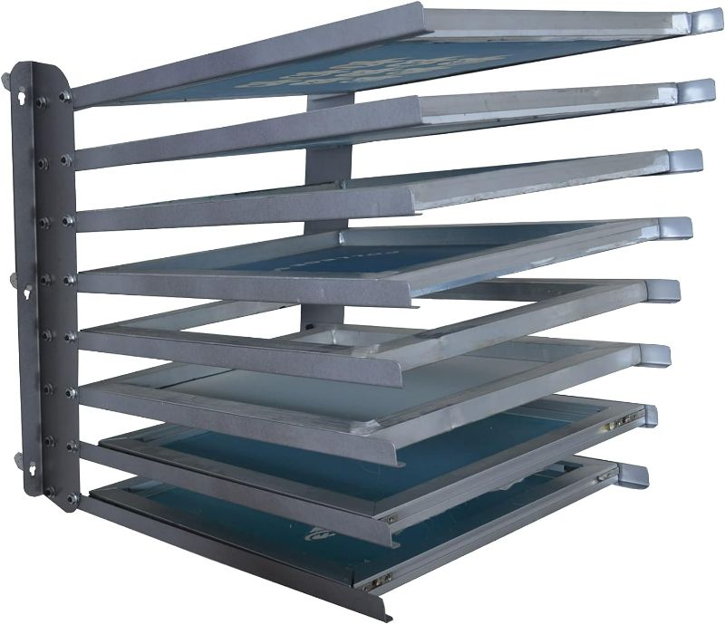 Photo 1 of INTBUYING Screen Printing Frame Rack Shelf Storage Holder Screen Printing Squeegee Rack Screen Drying (8 Layer)
