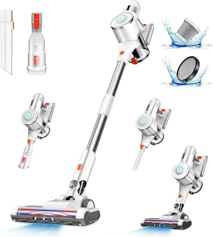 Photo 1 of Cordless Vacuum Cleaner, 30Kpa Stick Vacuum with Rechargeable Battery, Easily Converts to Handheld Vacuum for Pet Hair, Hardwood, Carpet, Car Cleaning
