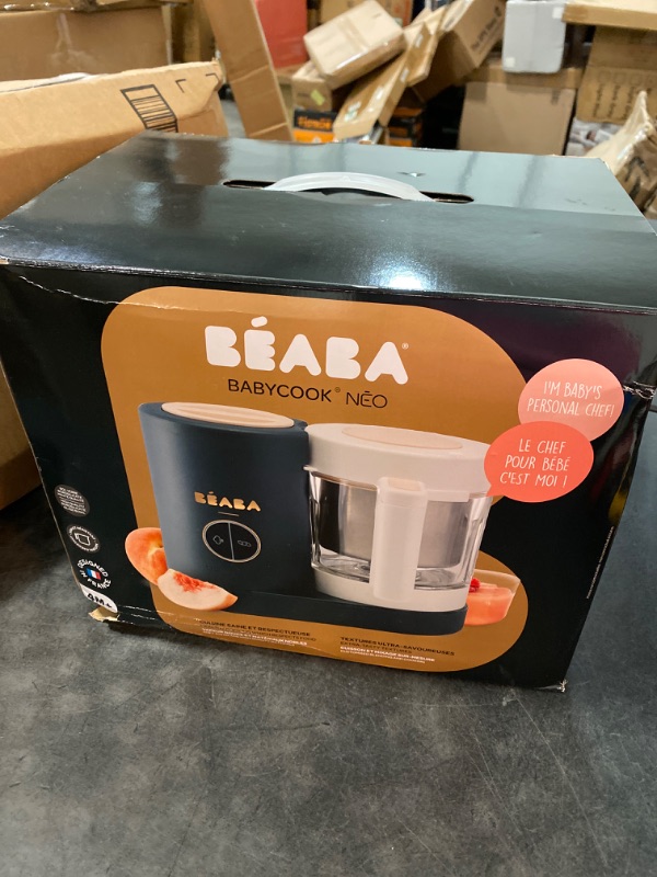 Photo 3 of BEABA Babycook Neo, Glass Baby Food Maker, Glass 4 in 1 Steam Cooker & Blender, Comes with Stainless Steel Basket and Reservoir, Cook at Home, 5.5 Cup Capacity (Midnight)

