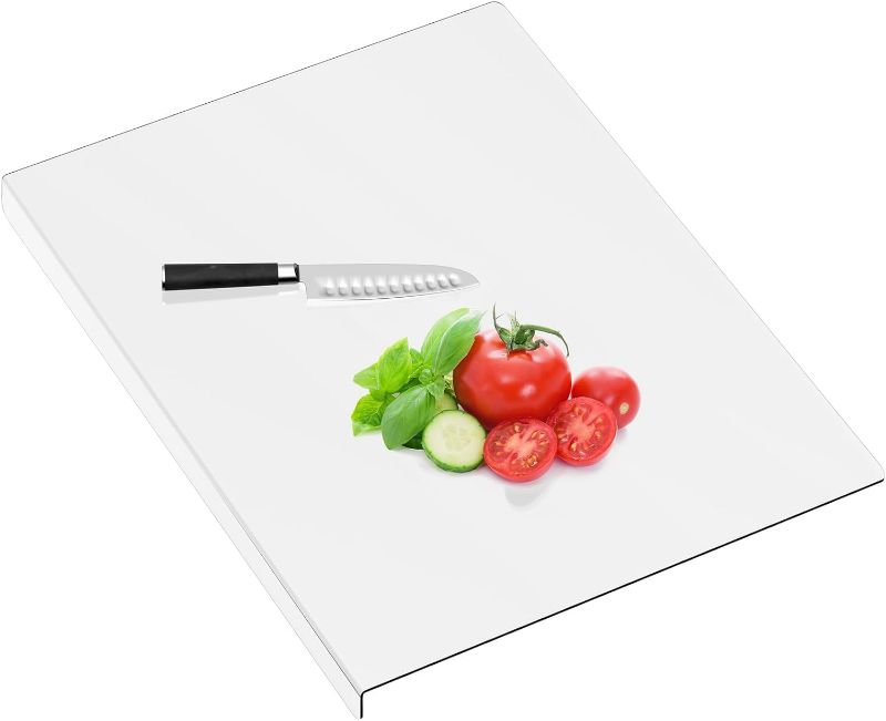 Photo 1 of Large Acrylic Cutting Board with counter lip, 24 x 18in Clear Cutting Board for Countertop with 5CM Lip Countertop Cutting Board Acrylic Cutting Board for Kitchen
