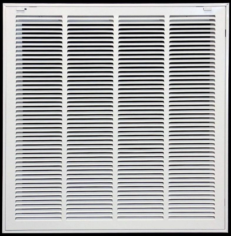 Photo 1 of 25" X 26" Steel Return Air Filter Grille for 1" Filter - Removable Face/Door - HVAC Duct Cover - Flat Stamped Face -White
