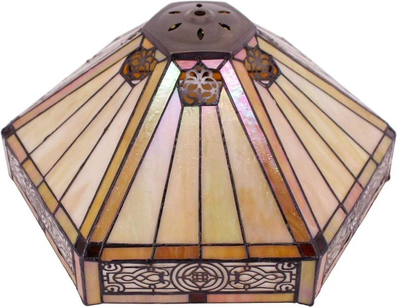 Photo 1 of Lamp Shade Replacement Sea Stained Glass Lampshade Only, Fit for Table Lamp Ceiling Fixture/Blue