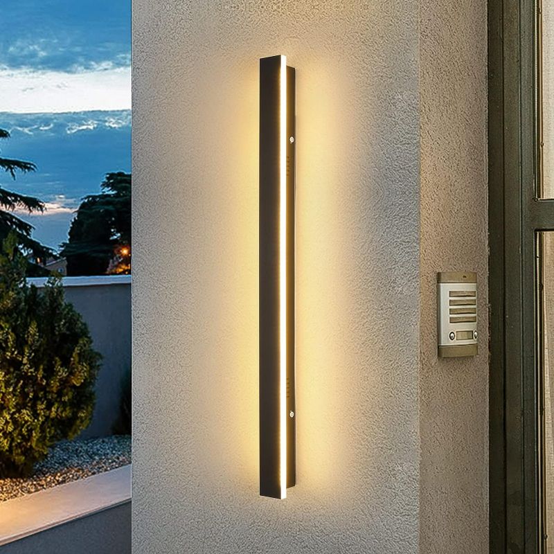 Photo 1 of Mikeru Modern Long LED Porch Lights, 47 Inch Modern Long Strip Wall Light, 42W Warm White Acrylic Wall Lamp, Waterproof IP65Wall Light Fixture, for Porch, Garage, Gardens, Courtyards
