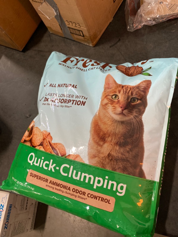 Photo 2 of Naturally Fresh Cat Litter - Walnut-Based Quick-Clumping Kitty Litter, Unscented , 26 lb (23001) Single Cat Unscented 26 lb