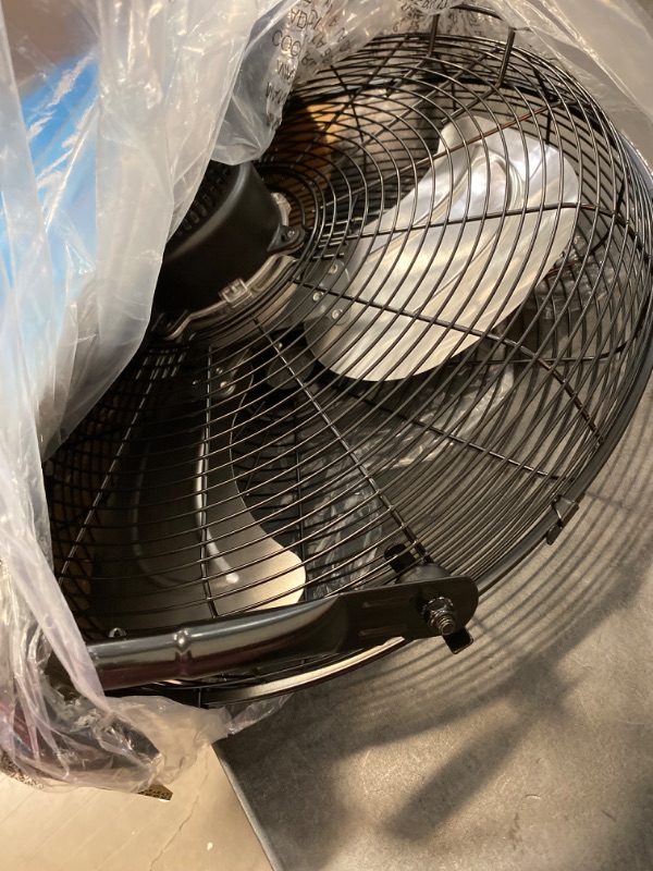 Photo 2 of Lasko High Velocity Floor Fan with Wall mount Option, 3 Powerful Speeds, Pivoting Fan Head for Home, Garage, Attic, 20", Black, 2264QM
