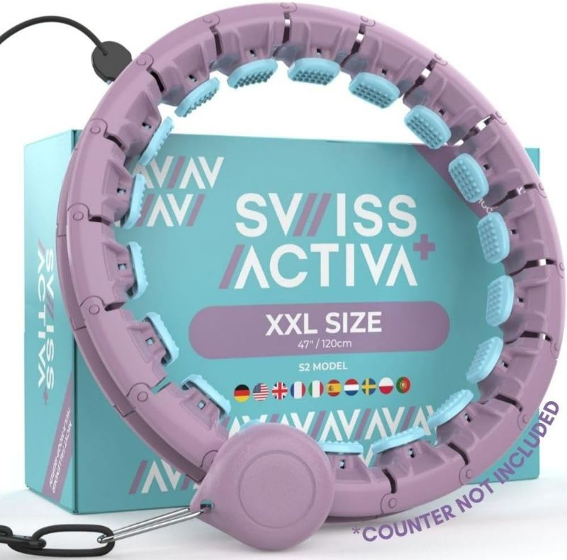 Photo 1 of Swiss Activa+ Infinity Hoop Plus Size with Ball - Weighted Hula Hoop for Women for Weight Loss Hula Hoop Belt - Hula Hoop Weight Loss - Exercise Hoop - Smart Infinity Hula Hoop
