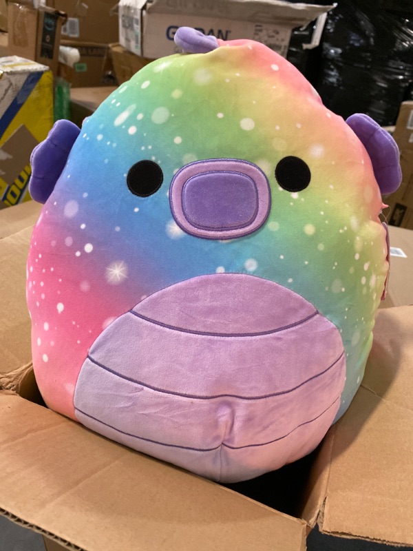 Photo 2 of Squishmallows Original 16-Inch Emerald Rainbow Galaxy Seahorse - Large Ultrasoft Official Jazwares Plush