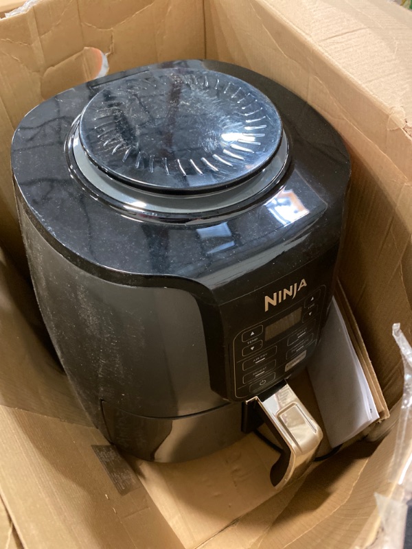 Photo 2 of Ninja AF101 Air Fryer that Crisps, Roasts, Reheats, & Dehydrates, for Quick, Easy Meals, 4 Quart Capacity, & High Gloss Finish, Grey
