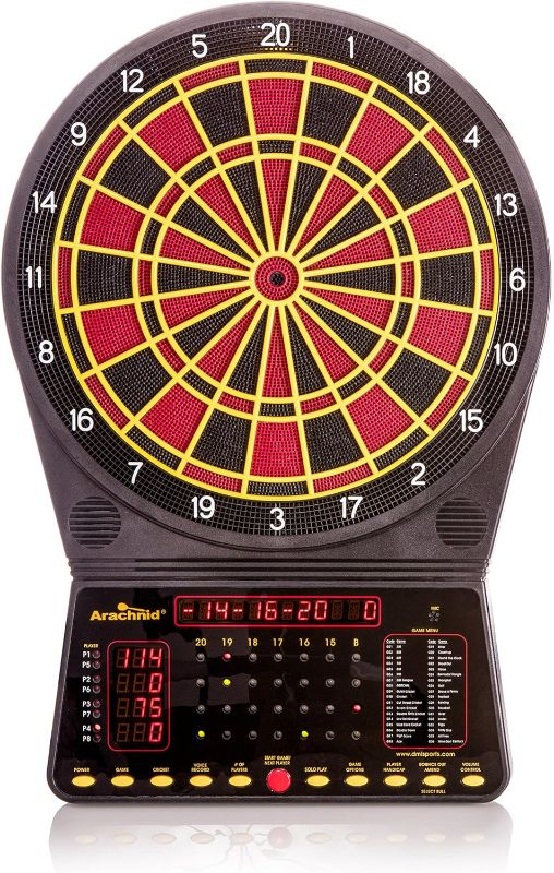 Photo 1 of Arachnid Cricket Pro 300 Soft-Tip Electronic Dartboard Game Features 36 Games with 175 Options,Black
