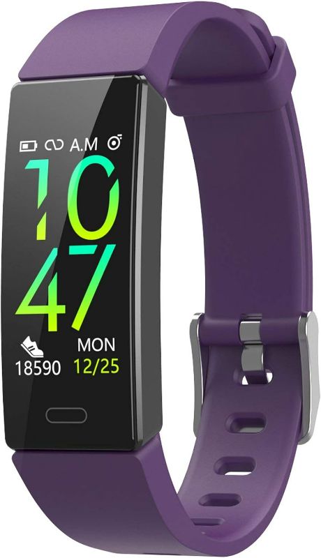 Photo 1 of Fitness Tracker With Blood Pressure Heart Rate Sleep Monitor Temperature Monitor, Activity Tracker Smart Watch Pedometer Step Counter For IPhone & Android Phones For Man Women (Purple)