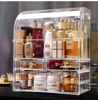 Photo 1 of MOOCHI Professional Large Cosmetic Makeup Organizer Dust Water Proof Cosmetics Storage Display Case with Drawers
