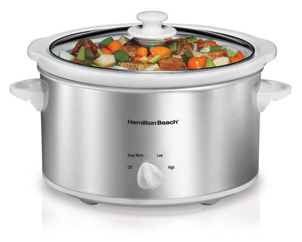Photo 1 of Hamilton Beach 4 Qt. Oval Slow Cooker, Stainless

