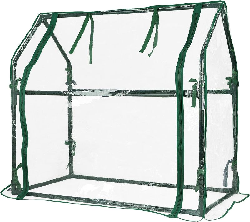 Photo 1 of Gardzen Mini Greenhouse Heavy Duty Portable Green House, Clear Tent Indoor or Outdoor for Plants 36.2”(L) x18.9”(W) x33.3”(H)
