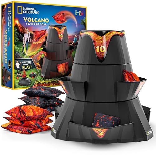 Photo 1 of NATIONAL GEOGRAPHIC Volcano Bean Bag Toss Backyard Game Set - 5 Games, Bean Bags for Tossing, Yard Games for Kids, Outdoor Games, Patio Games (Amazon
