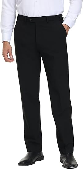 Photo 1 of Soojun Men's Modern Fit Expandable Waist Premium Comfort Dress Pant (42WX30L)
