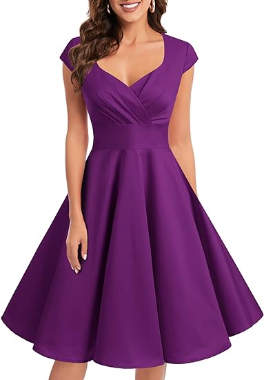 Photo 1 of Bbonlinedress Women Short 1950s Retro Vintage Cocktail Party Swing Dresses (L)
