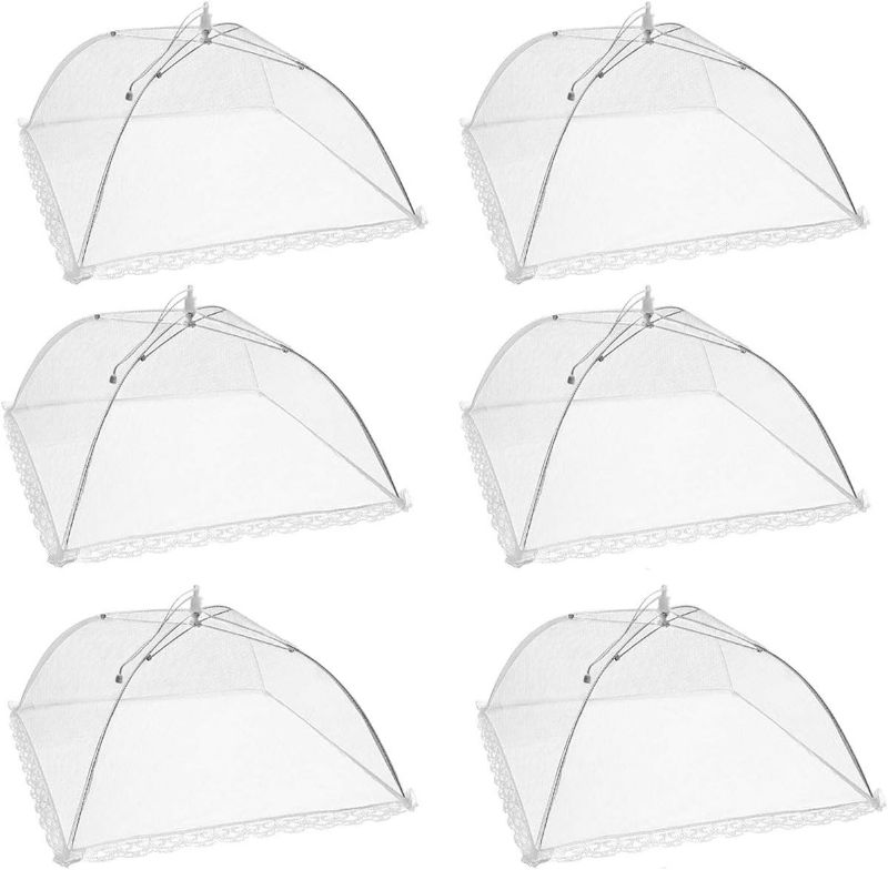Photo 1 of 5 Pack Pop-Up Mesh Food Covers, 17 Inches Umbrella-Style Folding Mesh Food Cover Picnic Dome, Food Protector Tent Keep Out Flies, Bugs, Mosquitoes
