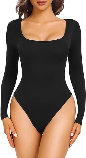 Photo 1 of  Long Sleeve Bodysuit Shapewear for Women -  Tummy Control Body Shaper Top Body suits
