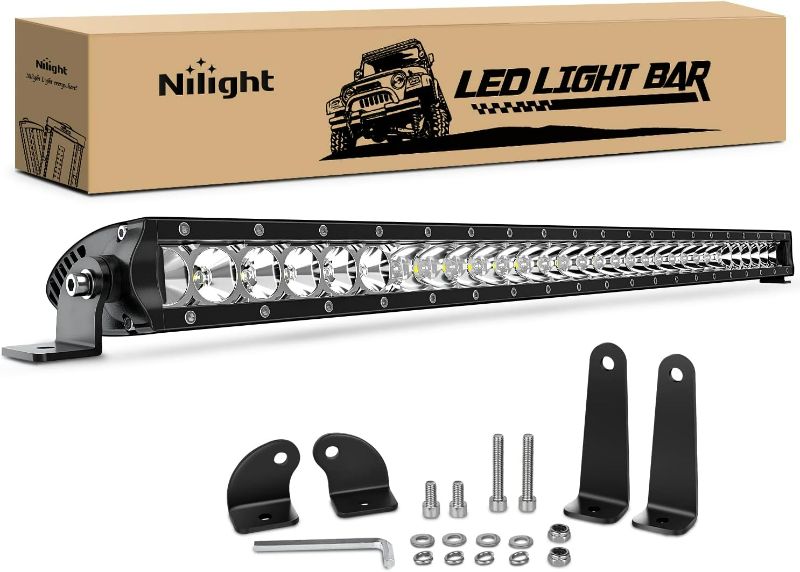 Photo 1 of Nilight - 40005C-A 31inch 150W Spot & Flood Combo Single Row 14500LM Off Road LED Fog & Driving Roof Bumper Light Bars for Jeep Ford Trucks Boat 
