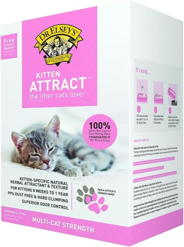 Photo 1 of Dr. Elsey's Precious Cat Kitten Attract Kitten Training Litter, Kitten Attract Litter 20lb Bo, 20 lb
